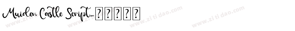 Muiden Castle Script字体转换